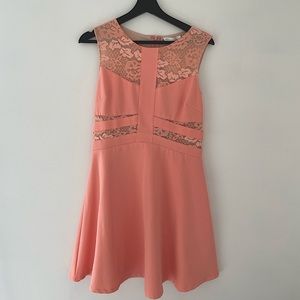 INA coral lace mini dress NWT